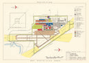 Vintage Map of Lincoln Municipal Airport, 1951