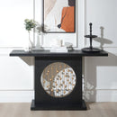 Console Table With Circular Art Decor For Living Room - Multi by HouseOfZazla