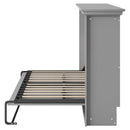 Twin Size Murphy Bed With Cabinet Storage - Gray by HouseOfZazla