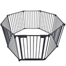 Adjustable Safety Gate Play Yard Metal Doorways Fireplace Fence Christmas Tree Fence Gate For House Stairs Gate Prohibited Area Fence