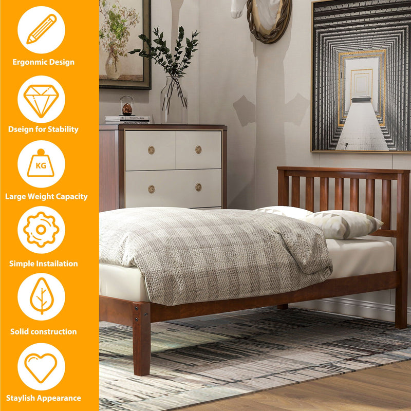 Platform Bed With Headboard, Footboard, Slat Support, photo 3 of 7