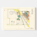 Vintage Map of March Air Force Base, 1951