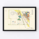Vintage Map of March Air Force Base, 1951
