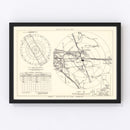 Vintage Map of the March Air Force Base Vicinity, 1951