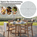 U_STYLE 5-Piece Outdoor Dining Set with Acacia Wood Chairs by HouseOfZazla