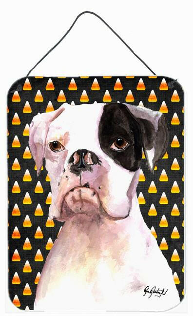 Cooper Candy Corn Boxer Halloween Aluminium Metal Wall or Door Hanging Prints