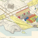 Vintage Map of Plattsburg Barracks, 1952