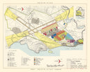 Vintage Map of Plattsburg Barracks, 1952