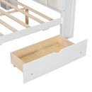 Platform Bed With Storage Shelves, Drawers, Charging Station, LED, Desk by HouseOfZazla