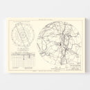 Vintage Map of the Plattsburg Barracks Vicinity, 1952