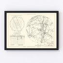 Vintage Map of the Plattsburg Barracks Vicinity, 1952