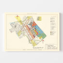 Vintage Map of Portsmouth Municipal Airport, 1951