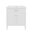Bathroom Vanity With Sink, Soft Close Doors And Adjustable Shelf