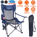Foldable Camping Chair with Reclining Backrest & Carry Bag by GBruno Store