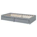 Daybed With Fence Guardrails And 2 Drawers, Split Into Independent Floor Bed & Daybed by HouseOfZazla