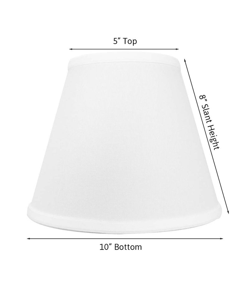 10"W x 8"H White Hardback Empire Lampshade