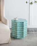 17x17x20" Capiz Design Stool