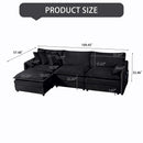 Modern Comfy Deep Seat Modular Sectional Sofa Cloud Couch With Ottoman by Unique Piece Furniture