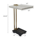 Crystal Side Table With Metal Frame, Artistic Accent Table For Living Room by HouseOfZazla