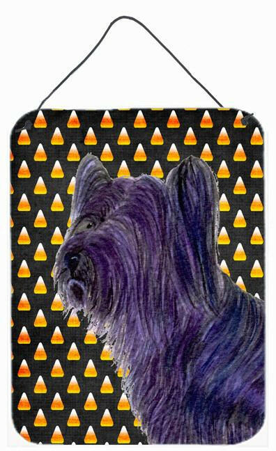 Skye Terrier Candy Corn Halloween Portrait Wall or Door Hanging Prints