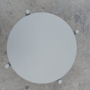 Metal Round Side Table - 2-Tier Outdoor End Table
