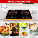 7000W Double Ceramic Electric Cooktop with 11 Power Levels & Timer