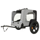 Outdoor Heavy Duty Collapsible Pet Bike Trailer with 16-Inch All-Terrain Wheels