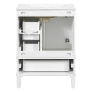 Bathroom Vanity, Modern Bathroom Cabinet With Sink Combo Set, Bathroom Storage Cabinet With A Soft Closing Door And 3 Drawers, Solid Wood Frame by HouseOfZazla