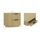 Olivia - Nightstand With 2 Drawers - Oak by HouseOfZazla