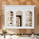 Medicine Cabinet With Mirror Door And Adjustable Shelves, Wall-Mounted Bathroom Storage Cabinet - White