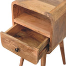 Mini Curve Open Bedside Nightstand by HouseOfZazla