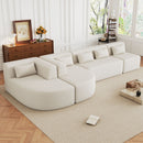 Upholstered Sofa Free Combined Sofa Couch With 2 Chaise Lounge And Five Back Pillows For Living Room by HouseOfZazla