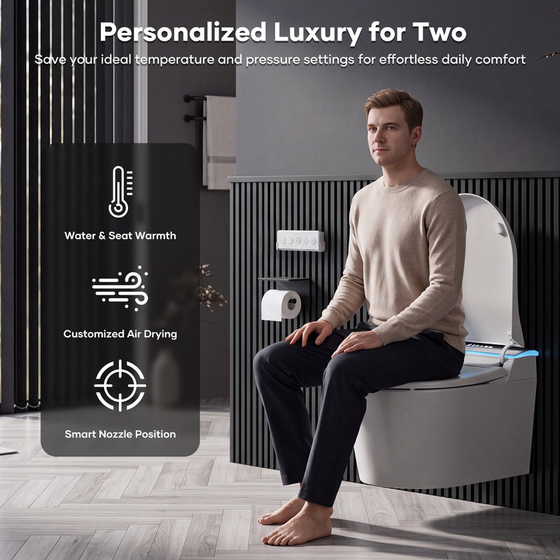 Wall-Mounted Smart Toilet with Automatic Lid Opening, photo 8 of 10