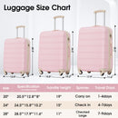 3 Piece Luggage Set Hardside Spinner Suitcase With Tsa Lock 20" 24" 28" by HouseOfZazla