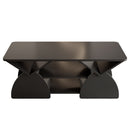 Geometric Engineered Coffee Table with Rounded Corners and Open Shelves by HouseOfZazla