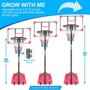 Kids Basketball Hoop Adjustable 5.6-7ft with Wheels