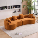 4 Seater Sofa With Fabric, 30D, 60 Hardness Full Sponge, 4 Pillow For Living Room, Home Furniture Sleeper Sectional Sofa For Apartment by Unique Piece Furniture