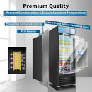Glass Door Merchandiser Freezer Swing Door Commercial Reach-In Display Freezers With LED Top Panel Upright Freeze Storage by HouseOfZazla
