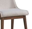 Ginny - Boucle Velvet Side Chair (Set of 2) - Walnut by HouseOfZazla