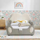 Cute Cloud Shape Bed With Guardrails Cartoon Design, Storage Pocket by HouseOfZazla