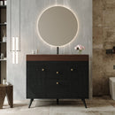 36" Modern Freestanding Bathroom Vanity with Sintered Stone Top, Ceramic Sink & Smart Storage by HouseOfZazla