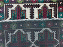 3 X 4.4 Vintage Handmade Tribal Wool Rug Balouchi Rug Afghan Rug Red Beige Green