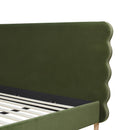Stockholm - Modern Wavy Headboard Platform Bed by HouseOfZazla