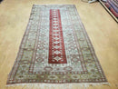 4' X 8' Antique Handmade Turkish Melas Oushak Wool Rug