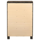 Woodmont 5-drawer Bedroom Chest Rustic Golden Brown