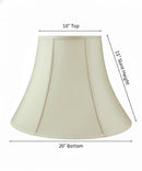 20"W x 15"H Egg Shell Shantung Bell Lampshade
