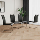 Modern Dining Chairs With Padded Seat And Metal Legs by HouseOfZazla