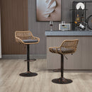 Modern Swivel Bar Stools Adjustable Counter Chairs With Footrest (Set of 2) by HouseOfZazla
