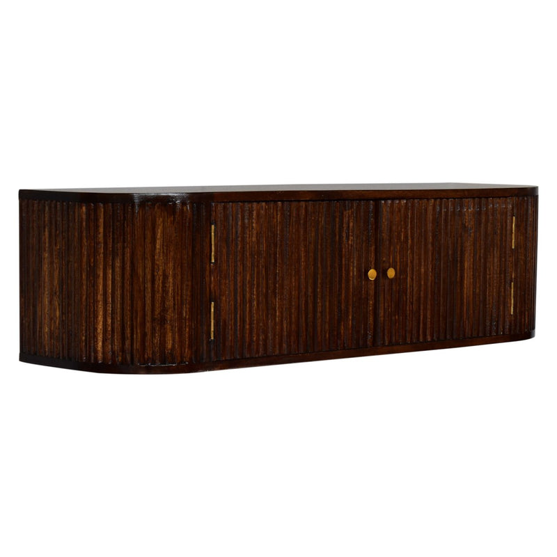 Solid Wood Chunky Chestnut Floating Bedside Table, photo 3 of 10