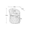 360 Degree Swivel Cuddle Barrel Accent Sofa Chairs, Round Armchairs with Wide Upholstered, Fluffy Velvet Fabric Chair for Living Room, Bedroom, Office, Waiting Rooms